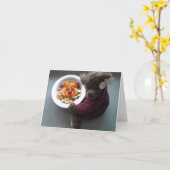 Teddy's Portrait Kaart (Gele Bloem)