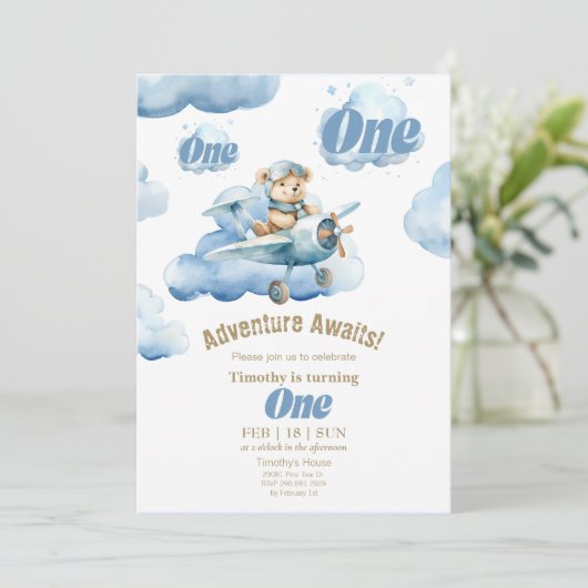 Teddy's Sky-High eerste verjaardag avontuur Kaart (Staand voorkant)