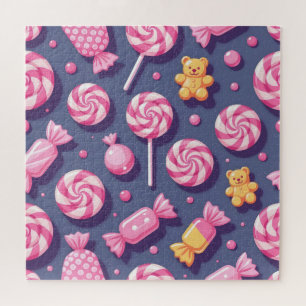 Teddyshirtjes en snoeppatroon legpuzzel