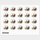 Teddystoel met cadeaus cadeaukaart ronde sticker (Vel)