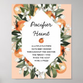 Teder Baby Shower Fopspenen Jacht Spel Bord Poster (Voorkant)