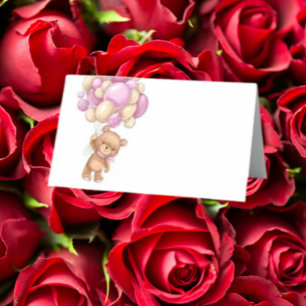 Teder Beerballet Roze Plaatskaart