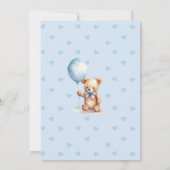 Teder Beertje Teddy Beer Baby Shower Uitnodiging (Achterkant)