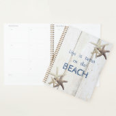 Teder houtstructuur, Zeester, Strand Planner (Display)