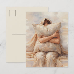 Teder Kussen van een Kussen Emotionele Troost Port Briefkaart