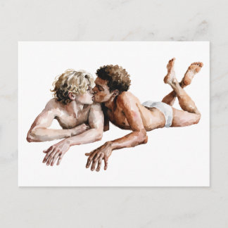 Teder Omhelzing - Romantische Watercolor Illustrat Briefkaart
