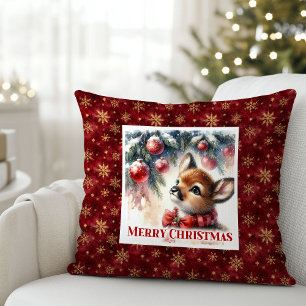 Teder winterscene babyhertje kinderkamer decoratie kussen
