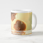 Tedere moederlijke liefde in bloeiend licht extra grote beker (Voorkant rechts)