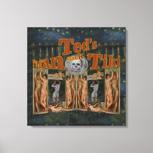 Ted's Pagan Tiki Shack Canvas Afdruk (Voorkant)