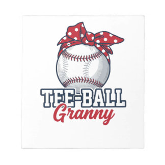 Tee Ball Oma Baseball Boog Vintage Shirt_1 Notitieblok