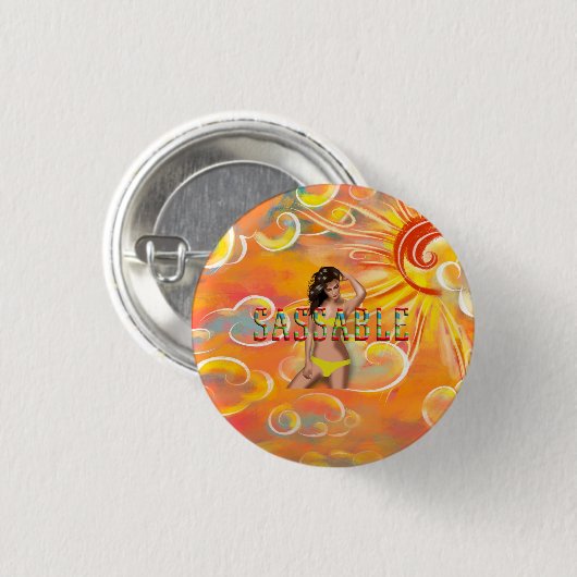 TEE Be Sassable Ronde Button 3,2 Cm (Voorkant /achterkant)