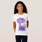 Tee Dinosaur violet fête d'anniversaire T-shirt (Devant entier)