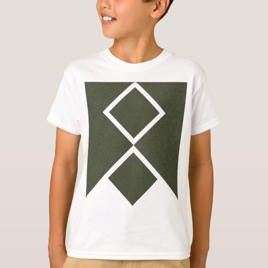 Tee double diamant vert mousse - T-shirt (Devant)