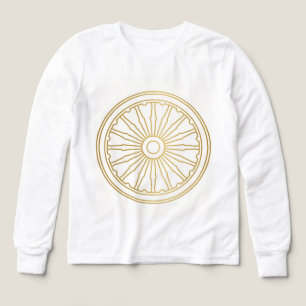 Tee graphique minimaliste roue de sagesse ancienne