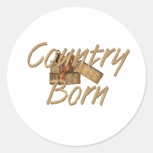 TEE Landelijk Geboren Ronde Sticker