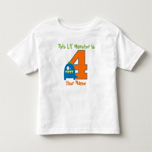 Tee Monstre d'Anniversaire T-shirt personnalisé (Devant)