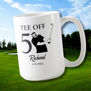 Tee Off Begin van een nieuw tijdperk man's 50ste v Koffiemok