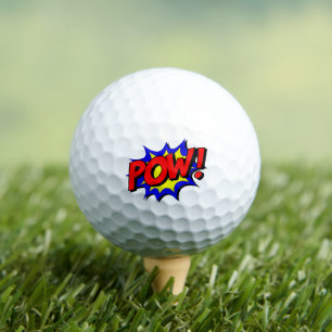 Tee Off met Retro Flair: POW! Vintage Pop Art Golfballen