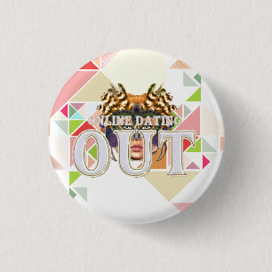 TEE Online Dating Voorbij Ronde Button 3,2 Cm