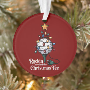 Tee Rockin Around The Christmas Drôle de golf Xmas