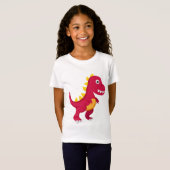Tee Shirt Basic Fille Dinosaure (Voorkant volledig)
