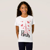 Tee Shirt Basic Fille Paris (Voorkant volledig)