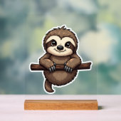 Tee-shirt de paresseux gravé Art animal vintage (2 (Neutre)