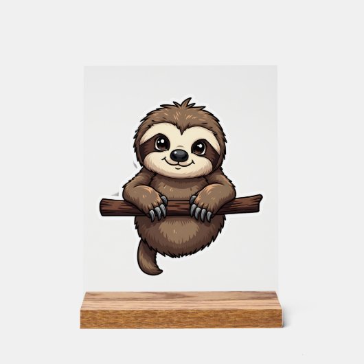 Tee-shirt de paresseux gravé Art animal vintage (2 (Recto)