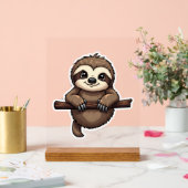 Tee-shirt de paresseux gravé Art animal vintage (2 (Mariage)