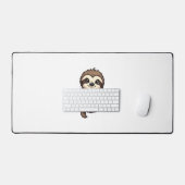 Tee-shirt de paresseux gravé Art animal vintage (2 (Clavier et souris)