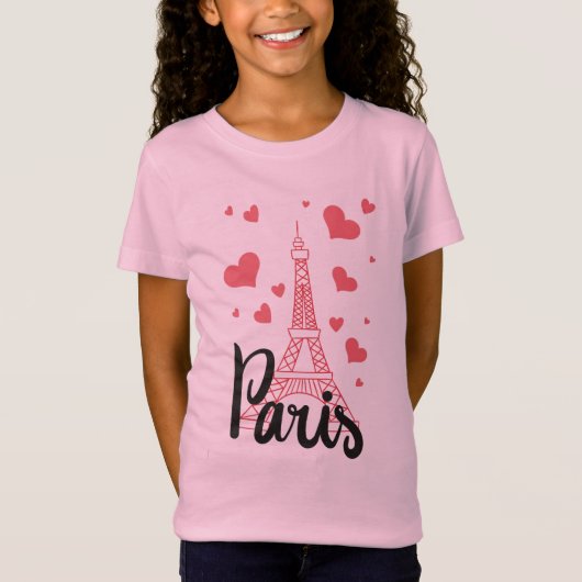 Tee Shirt Ébouriffer Fille Paris (Voorkant)