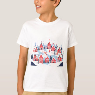 tee shirt enfant village de noel