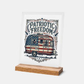 Tee-shirt graphique vectoriel de camping-car patri (Angle)