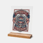 Tee-shirt graphique vectoriel de défilé patriotiqu (Angle)