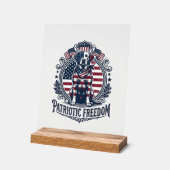 Tee-shirt graphique vectoriel du Labrador patrioti (Angle)