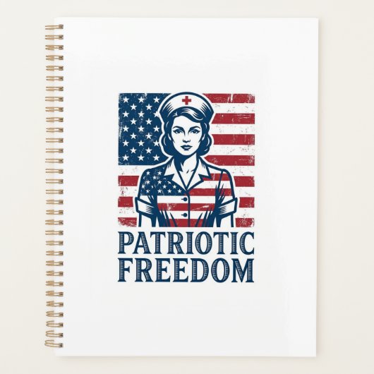 Tee-shirt graphique vectoriel infirmière patriotiq (Devant)