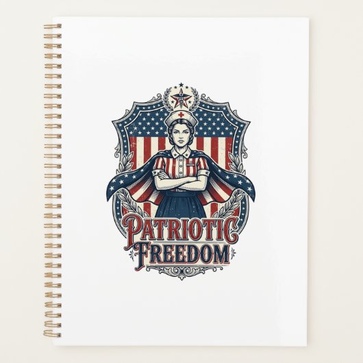 Tee-shirt graphique vectoriel infirmière patriotiq (Devant)