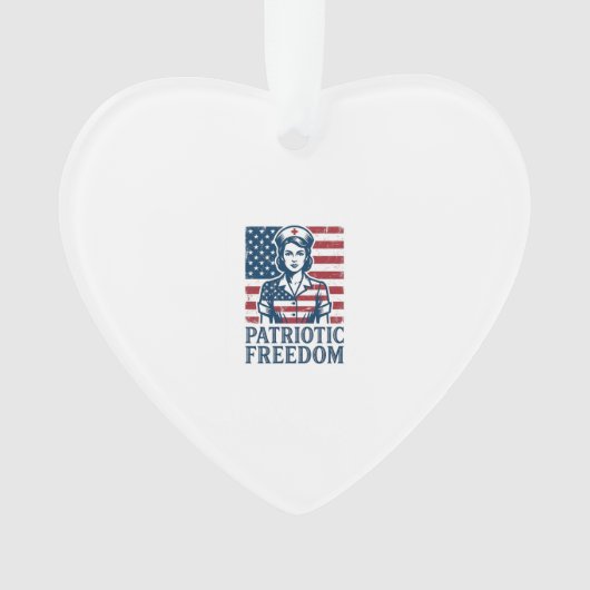 Tee-shirt graphique vectoriel infirmière patriotiq (devant)