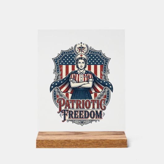 Tee-shirt graphique vectoriel infirmière patriotiq (Recto)