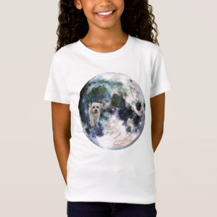 Tee Shirt Havanese Dog Orbiting the Moon