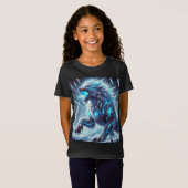Tee T-Shirt Dragon-Wolf Neon Ice Design. (Devant entier)