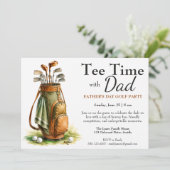 Tee Time avec Papa Invitation de fête de la fête d (Debout devant)