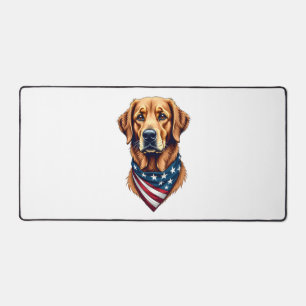 Tee vintage bandana de Golden Retriever patriotiqu