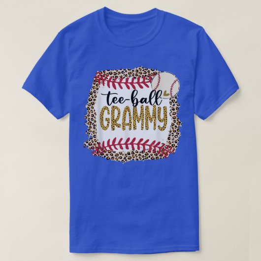 Teeball Grammy, leopard Teeball Grammy for Softbal T-shirt (Design voorkant)