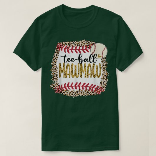 Teeball Mawmaw, Leopard Teeball Mawmaw for Softbal T-shirt (Design voorkant)
