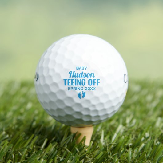Teeing Off Baby Boy Geslacht onthulling aankondigi Golfballen (Insitu Shirt)