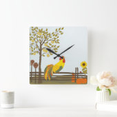 Teelt op de muur van de Fence Square Vierkante Klok (Huis)