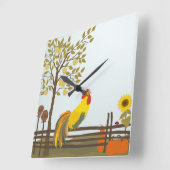 Teelt op de muur van de Fence Square Vierkante Klok (Hoek)