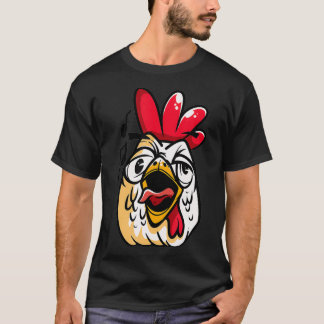 Teelt Rooster Face Chicken Bird Animals T-shirt