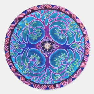 Teelt van de levensboom Mandala Sticker